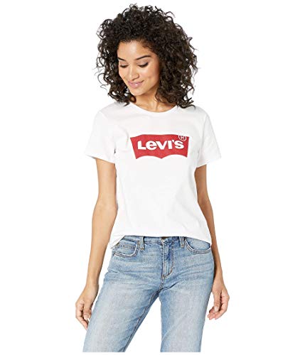 Levi's Women's Perfect Tee-Shirt, Core Housemark White, Small #TOP3