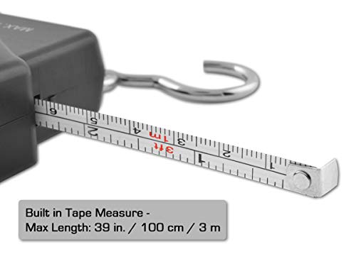 South Bend Digital Hanging Fishing Scale And Tape Measure With Backlit Lcd Display, 110Lb/50Kg Weight Capacity (Batteries Included) #TOP5