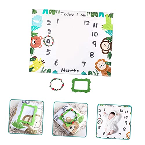 Couverture Flanelle pour Photographie de Bébé avec Accessoires de Célébration Plaid HEMOTON - 5