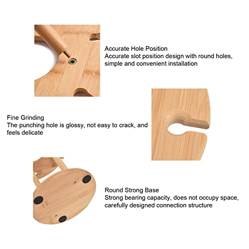 Mumusuki Arbeitsplatten-Weinglasregal, Bambus-Weinglasständer, Moderner Minimalistischer Weinflaschenhalter für die Wohnzimmerküche