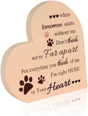 Pet Memorial Gifts Bereavement Remembrance Gifts for Loss of Dog Cat Sympathy Condolence Gifts (Wood)