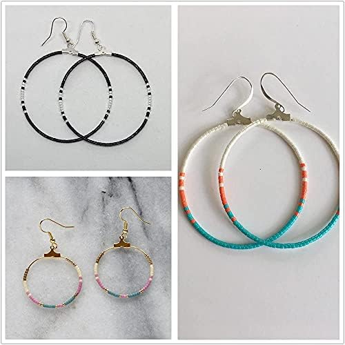 Earring Hoops for Jewellery Making, 100 PCS 2 Colours 25mm Earring Making Kit Bulk Beading Hoops Earring Finding Round Hoops for DIY Jewellery Findings Earring Craft Making Supplies