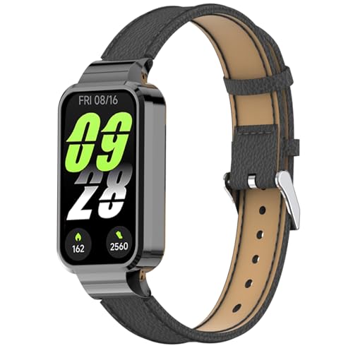 For Xiaomi Band 9 Active/Redmi Smart Band 3 ��p�o���h �ی�t���[����̌^ �{�v�� �����x���g ���X�g�o���h ������� �ʋC �ȒP���t�� �j�����p (�u���b�N)