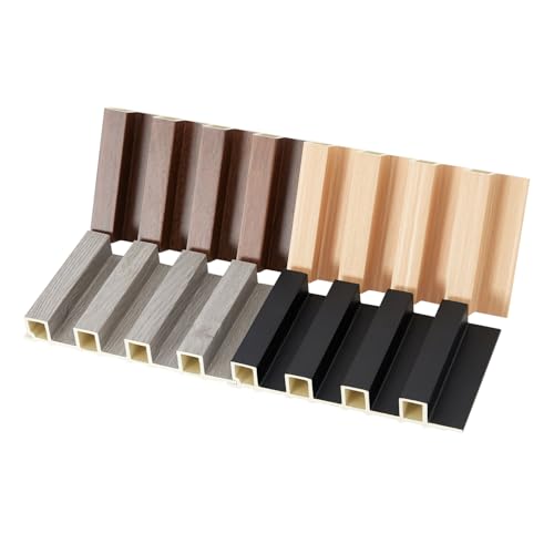 WPC Slat Wall Paneling, Modern Accent 3D Wall Panels.3-Piece 4' x 6.6' TV Wall Panel, Bedroom, Living Room, Samples Pack