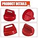 HQRNYP 2PCS Ignition Key Cover, Key Cap Cover, Car Ignition Switch Dust Caps Compatible with Polaris Ranger, Trail Boss, Magnum, Xpress, Sport, Ranger, Sportsman, Replace OEM# 5433534, 5431964 (Red)