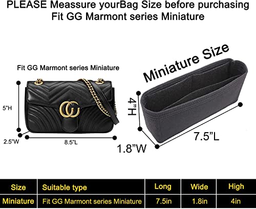 Image of GREENSHEEP Women Felt Fabric Purse Organizer Inserts for Ladies Shoulder Handbag, Tote, Hobo Bag Purse Divider, Multiple Storage Compartment