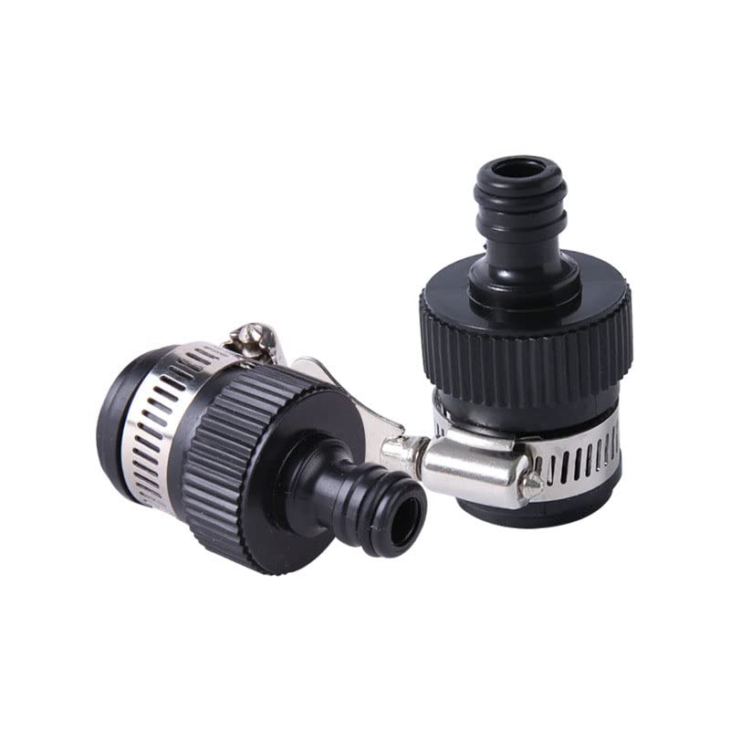 Vistreck Rubber Faucet Universal Connector with Metal Clamp - Tap Water Inlet Hose Adapter for 14-24MM Faucets