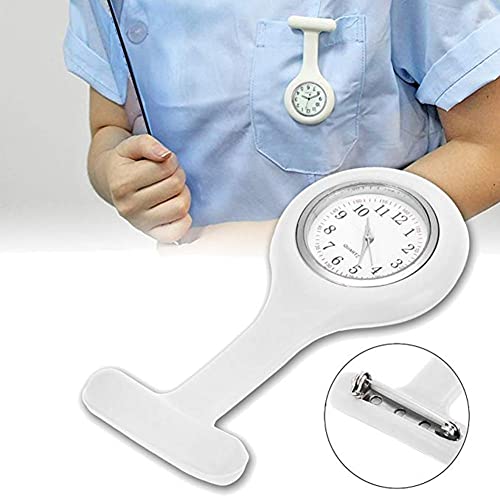 Relogio De Lapela Funcional Enfermagem Veterinária Branco