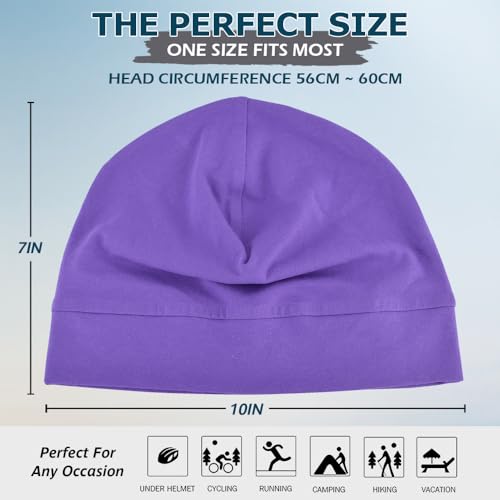 Image of Headshion 100% Cotton Skull Caps Beanie Sleeping Hats for Men Women