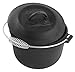 Bayou Classic 6-qt Pre-Seasoned Cast Iron Covered Soup Pot w/Domed Self-Basting Lid Features Rounded Interior Flat Bottom Exterior Perfect For Slow Cooking Soups or Stews and Simmering Risotto