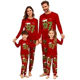 67 Pajamas for Men Fall Fashion 2025 Family Christmas Pajamas Matching Sets Six Seven Xmas Pjs Sleepwear Comfy Long Sleeve 6 7 Holiday Loungewear Plus Size Couples Jammies Red