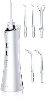 Water Flosser Professional 300ML Cordless Rechargeable Dental Oral Irrigator Ultra Water Jet for Teeth Braces Care with 5 Jet Tips 3 Modes IPX7 Waterproof for Travel and Home Use