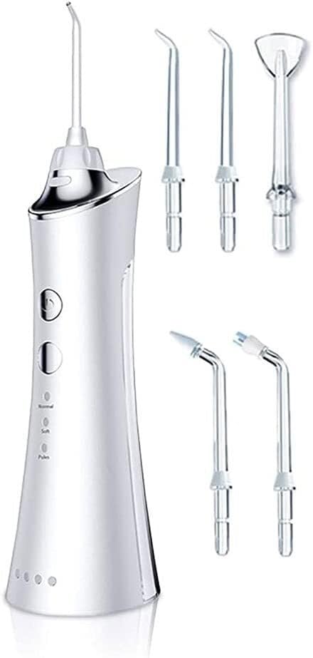 Water Flosser Professional 300ML Cordless Rechargeable Dental Oral Irrigator Ultra Water Jet for Teeth Braces Care with 5