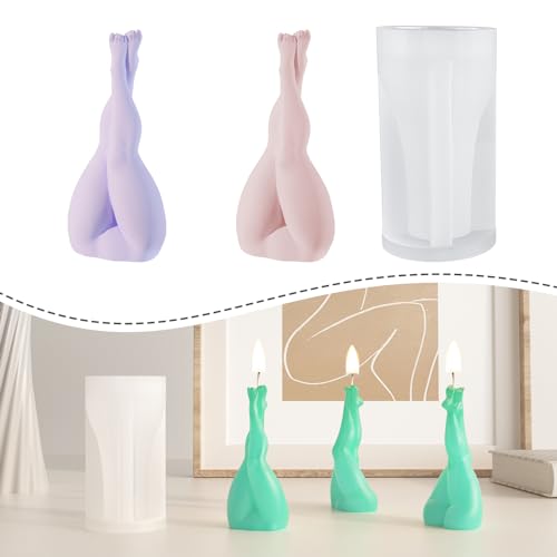 Resin Go Female Torso Silicone Mold for Candles, Unique Women Leg Wax Melt Moldes De Silicona para Velas, Lady Body Part Mould for Epoxy Resin & Soap, Aromatherapy Plaster