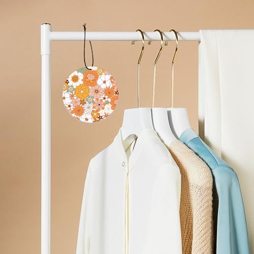 Image of Car Air Freshener - 5Pcs Boho Cute Flowers Car Interior Accessories Hanging Scents Automotive Room Decor for Women Teen Girls