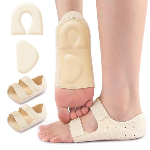 KBRPEY 1 Paires Protecteur de Talon pour Fasciite Plantaire Talonnette Epine Calcaneenne Réglable Protections Talonnettes Convient pour Tendinite du Tendon Pieds Plats Homme et Femme (Teint S)