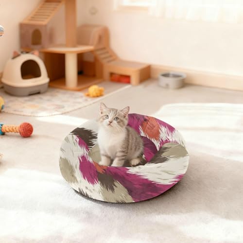 Lit antidérapant fourrure chien chat taille M magenta - 4