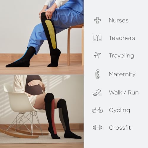 Ostrichpillow Compression Socks for Nurses - Compression Socks for Women Men, Improve Circulation, Reduce Swelling4