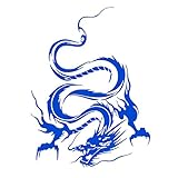 Dragon Graphic Car Hood Sticker Self-Adhesive Vinyl Graphics Decals 19.69'' x 14.57'', Blue