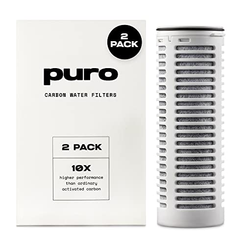 Puro Replacement Filter for Glass Pitcher - 2 PACK - Filters 200 Gallons - Long Lasting Filter - 400% Faster Filtering - Carbon Water Filter Removes Lead, Odors, Microplastics, Chlorine, Impurities Puro Replacement Filter for Glass Pitcher - 2 PACK - Filters 200 Gallons - Long Lasting Filter - 400% Faster Filtering - Carbon Water Filter Removes Lead, Odors, Microplastics, Chlorine, Impurities