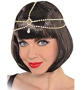 Catery Bride Wedding Head Chain Jewelry Crystal Pendant Head Chain Headbands Pearl Water Drop Hea...