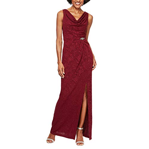 Image of Alex Evenings Women's Long Dress with Knot Front Detail
