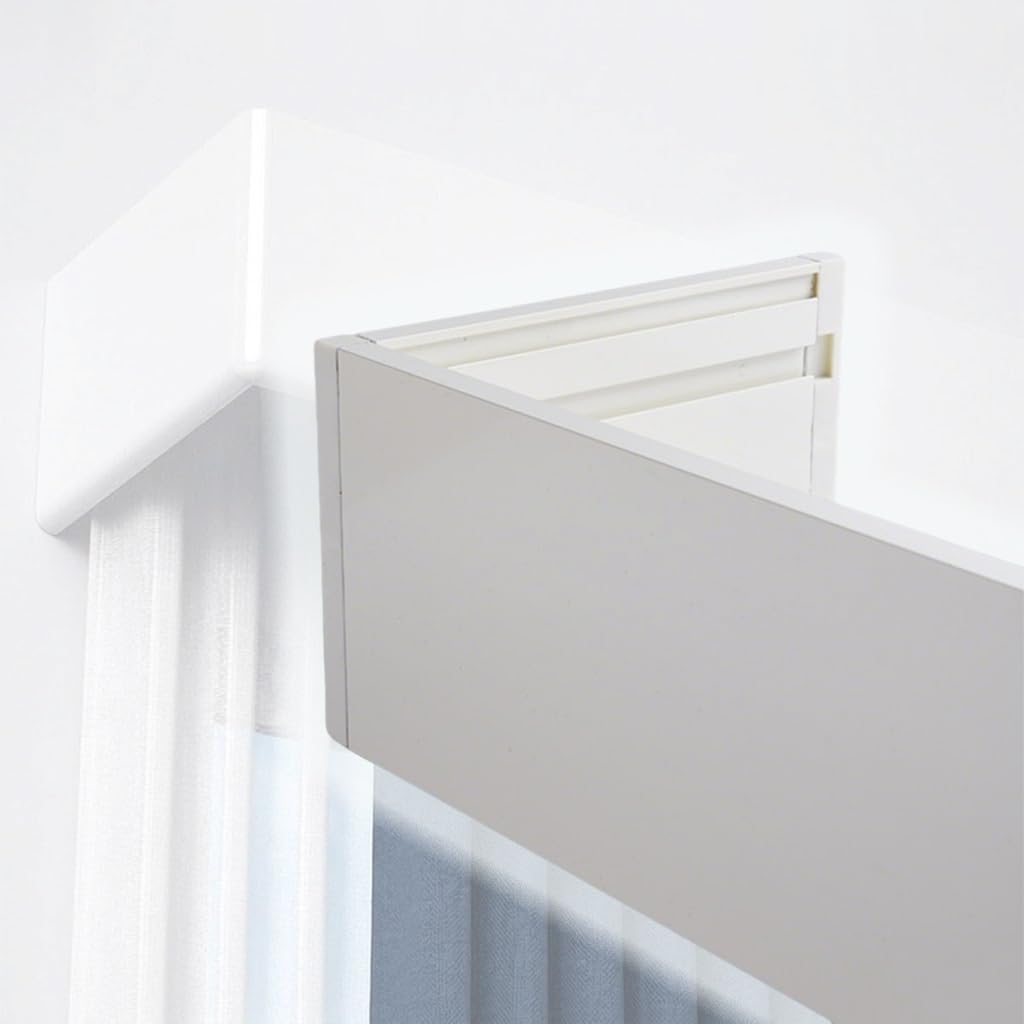 WFXXZL Curtain Pelmet Without Tracks, Curtain Pelmet Box Blackout Curtain Pelmet Panel for Living Room Bedroom Room Divider(White-top,260cm/8.5ft)