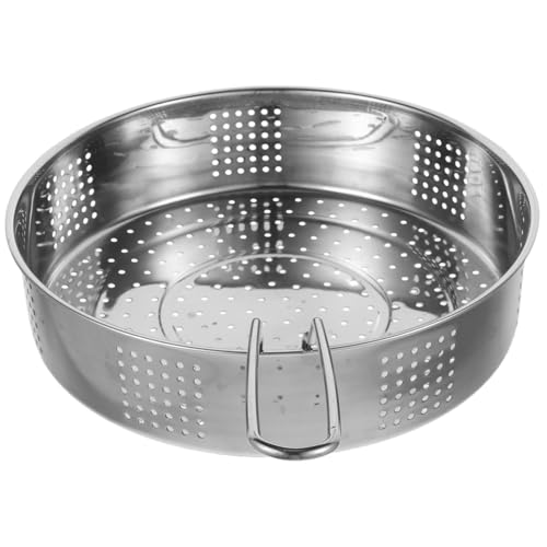BESTYASH Cesta Vapor Inoxidable Plegable Acero Resistente con Asas Antiescaldaduras para Cocinar Vapor Verduras Frutas Mariscos Cocina Saludable