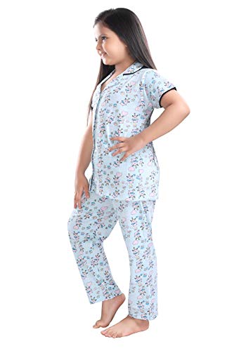 Image of AV2 Girl's Cotton Printed Night Suit Night Dress Pajama Set 6620