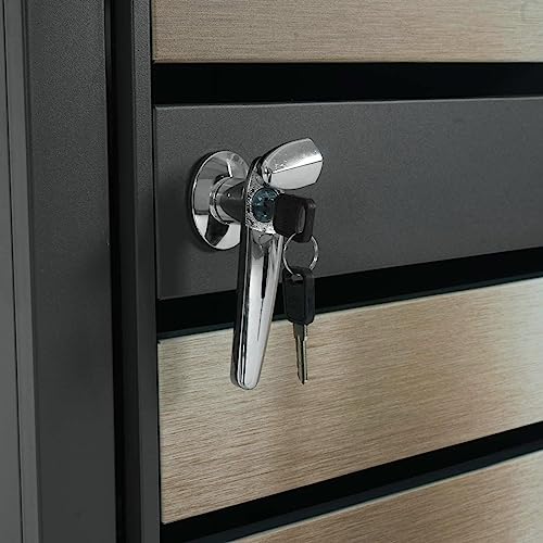 2er Mülltonnenverkleidung mit Pflanzkasten HWC-J81, erweiterbar, 125x132x80cm Metall 47kg, anthrazit - Gold