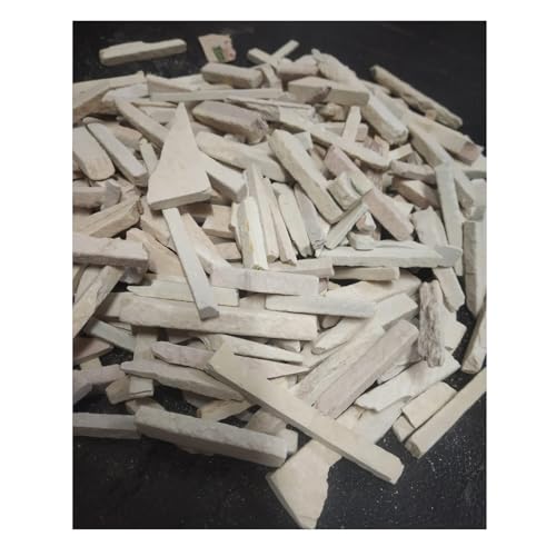 Image of Sanctified White Natural No Chemical Soft Chalky and Earthy Slate Pencil Crumbs (Tukda) Natural Lime Stone Chalk | Broken Slate Pieces for Traditional and Creative Uses | Pack of 2000 Grams