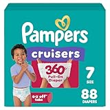 Pampers Diapers - Cruisers 360 - Size 7, 88 Count, Babyproof up to 100% Leakproof Pull-On Diaper