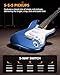 LEKATO Beginner Electric Guitar Kit 39 Inch Full Size Solid Body Guitar SSS for Starter Roasted Maple Neck Stainless Steel Frets, 5w Plug-in Amp, Bag, Tuner, Capo, Strap, Picks, String, Cable - Blue