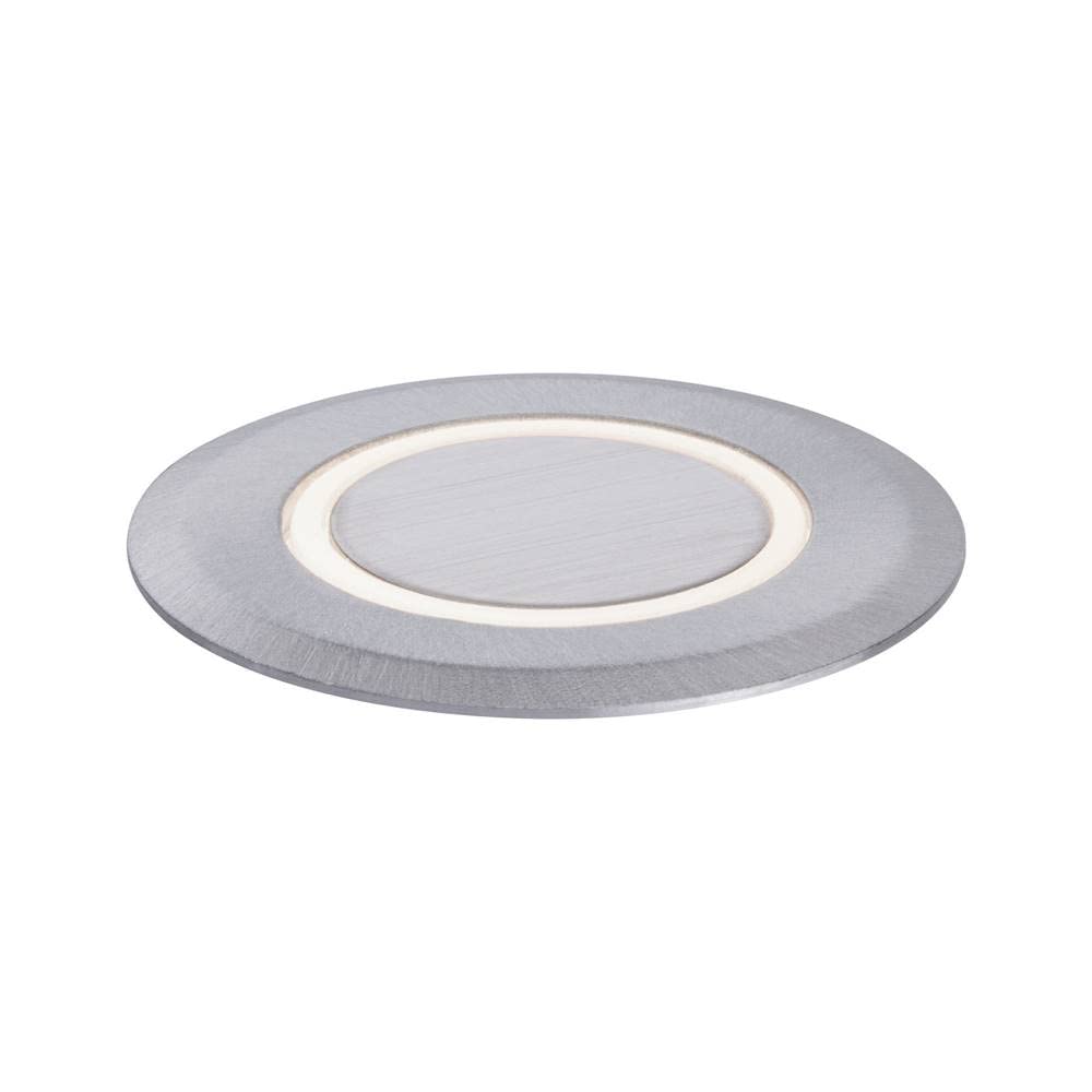 Paulmann 94363 LED Outdoor luminaire recessed Floor luminaire IP67 rnd. incl. 1x2W Brushed Stainless Steel Outdoor lamp Stainless Steel, plast. 3000K