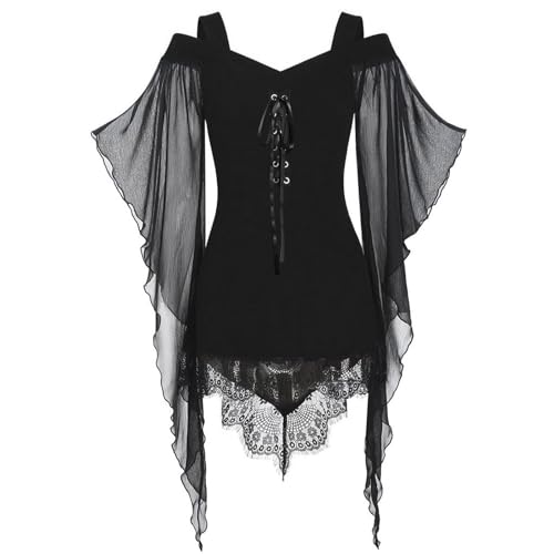 Blusa gótica mujer que estiliza la cintura sin oprimir el torso