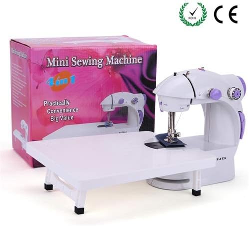 BAITENG Sewing Machine with Extension Table + Light + 4 Bobbins Needle & Threader + Foot Pedal