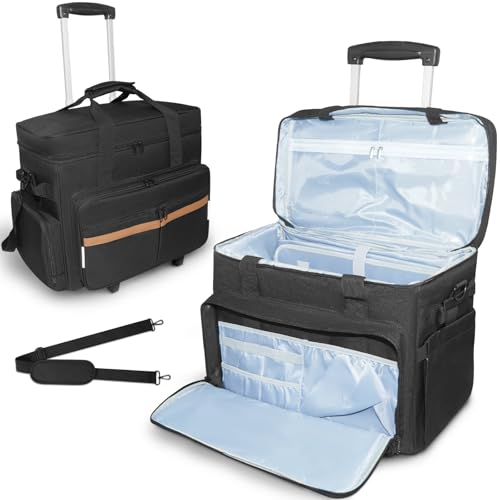 Bolsa de trabajo para profesores SUNDOY con compartimento expandible y ruedas silenciosas