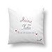 Coussin ou Housse de Coussin J'aime ma Tata, Tante, Anniversaire, idée Cadeau, Original, décoration Maison, (Housse 40 x 40cm)