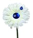 VW Beetle Flower - White and Blue Bling Daisy