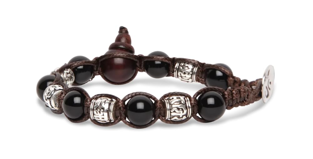 Bracciale tamashii sfere alternate | ruota della preghiera | argento 925