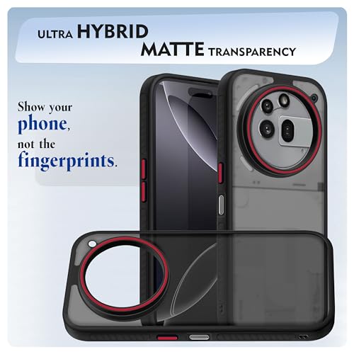 Image of V-TAN Back Cover Nothing 3A PRO 5G Compatible Case, Matte Finish Transparent Case, TPU, Camera Protective Shockproof Cover (Black)