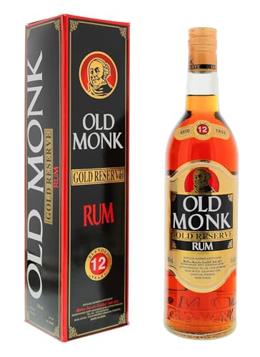 Old Monk Gold Reserve 12 Jahre Rum – Premium Dark Spirituose aus Indien | 0,7L | 12 Years Aged...