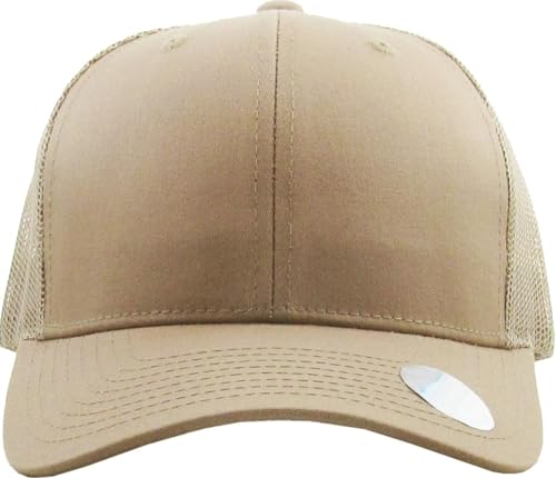 Image of Classic 6 Panel Cotton Twill Mesh Trucker Cap Hat Adjustable Snapback Hat