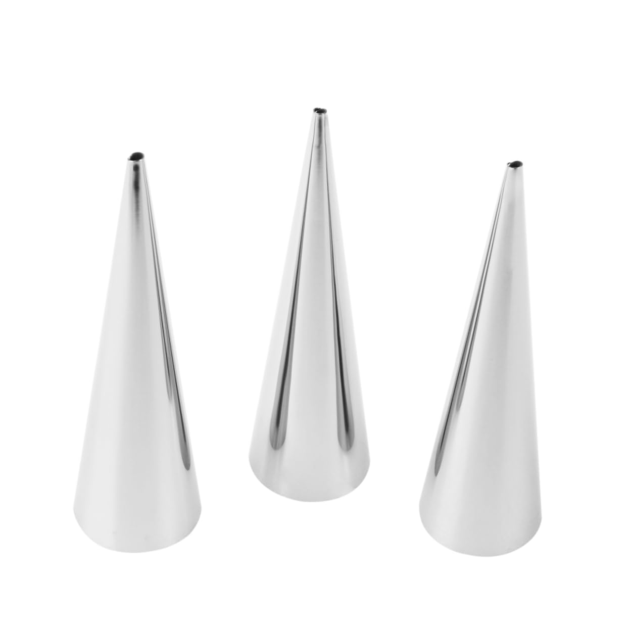 DECHOUS Stainless Steel Horn Cake Set of 3 Large Size Heat Non-stick for Baking Croissants Pastries