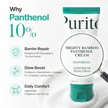 PURITO Retinol 0.1% + Retinal 0.1% Anti-Aging Facial Serum, Panthenol 10% Barrier Cream Bundle