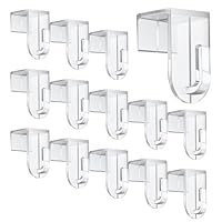 AMFUN Fensterhaken, 14 Stück Fenster Aufhänger, Transparente Türhaken Für Fenster bis maximal 17 mm Falzmaß geeignet, Fensterhaken zum Einhängen für Fensterdeko,35x17 mm