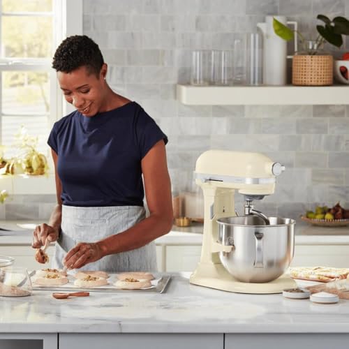 Kitchenaid 5KSM70SHXEAC Impastatrice Planetaria, 325 W, Capacità Ciotola 6,6 L, Crema - 7