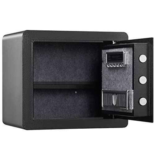 VEVOR Safe Tresor 1,2 Kubikfuß, Möbeltresor mit Feuerfester Geldtasche, Passwort & Schlüssel Digitaler Heimtresor Herausnehmbares Regal, Innenschrank, Wandtresor für Bargeld, Schmuck, Dokumente usw.