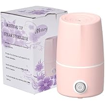 Menstrual Cup Sterilizer Period Cup Steamer Cleaner Machine High Temperature Wash Your Cup 99.9% Dirty 8 Minutes - Feminine Hygiene - Leak-Free Pink Color