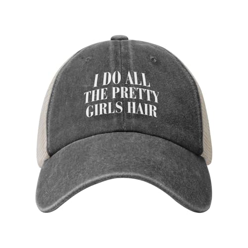 I Do All The Pretty Girls Hair Cap Mesh Denim Hat